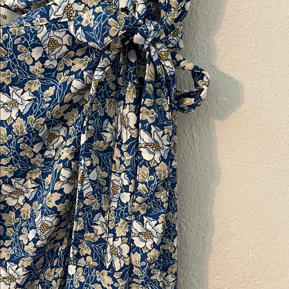 Max Studio Blue Floral Midi Skirt Size M NWT - Picture 3 of 7